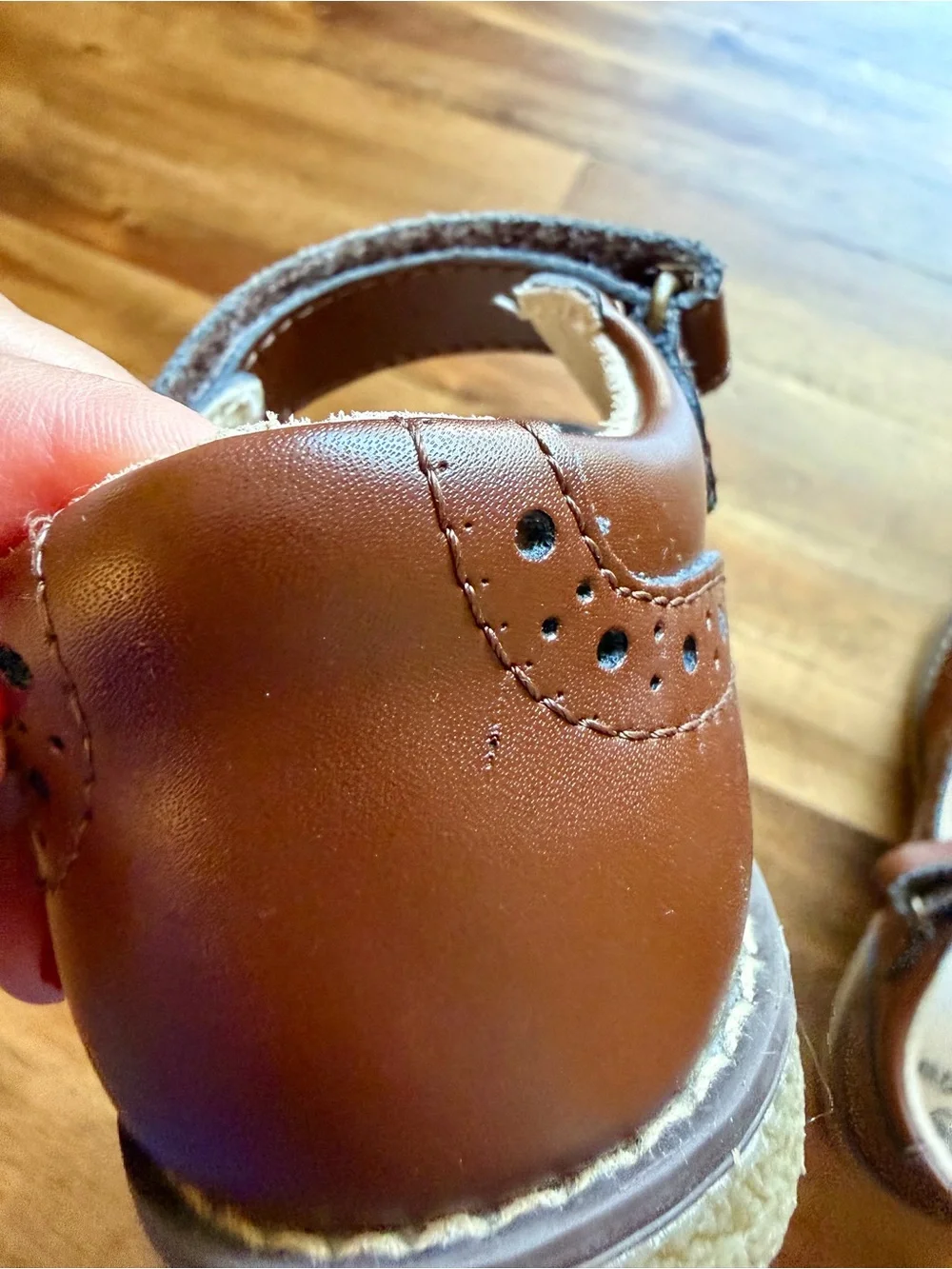 Footmates Girls Lydia Brown Leather Mary Jane Shoes Toddler Size 10.5